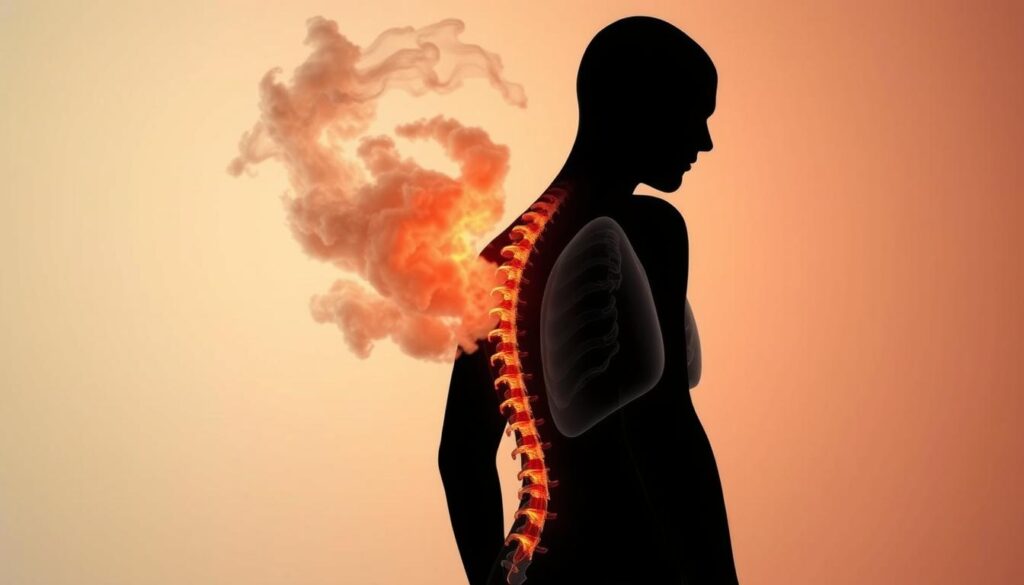 back pain causing breathing problems